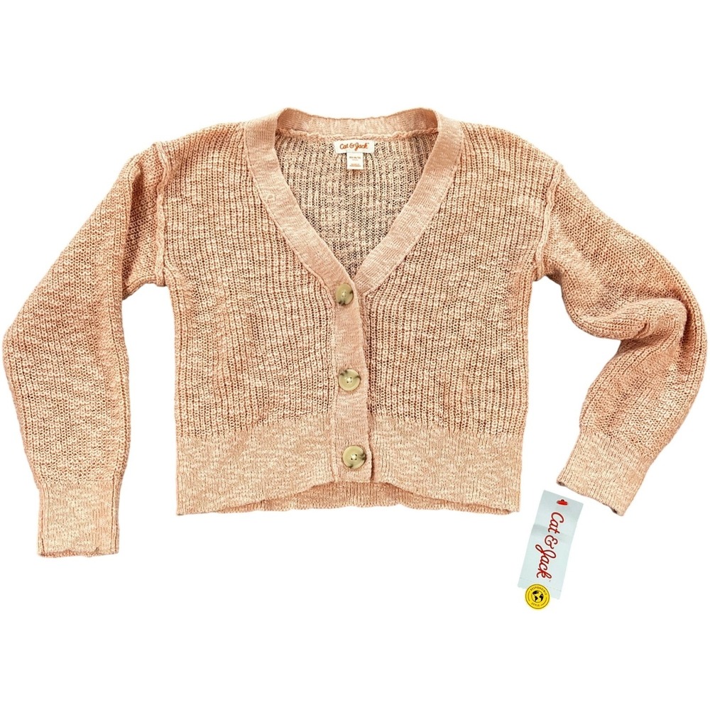 Cat & Jack Open Knit Button Front Cardigan‎ Sweater